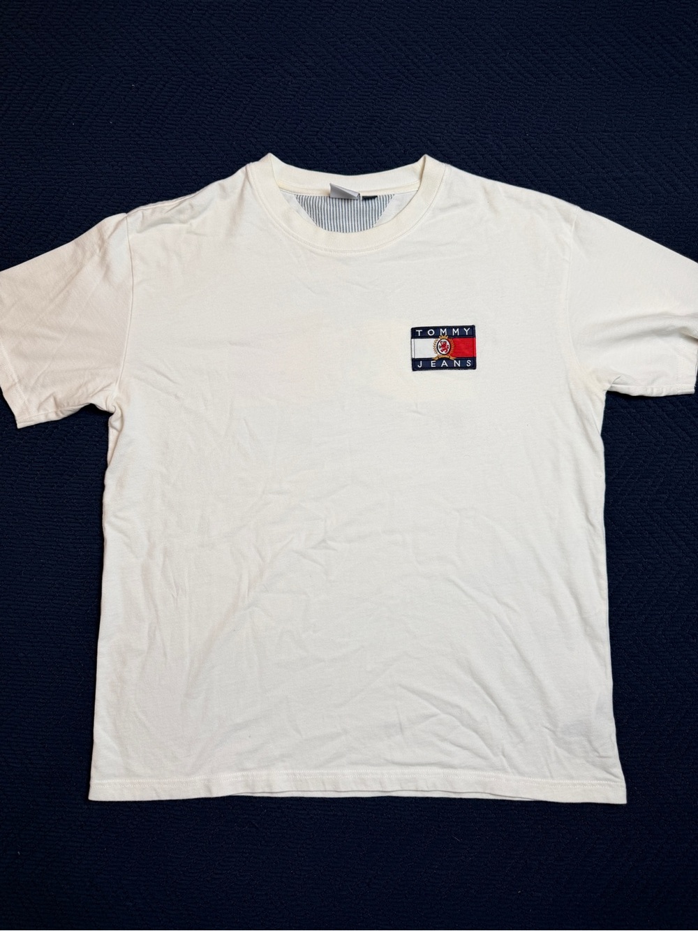 Tommy Hilfiger Jeans Crest Collection Backprint Flag Tee Shirt White XL OG